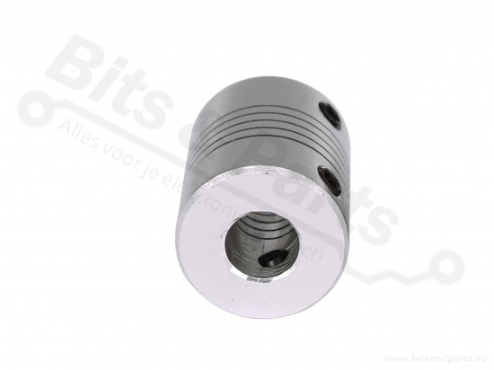 Stappenmotorkoppeling flexibel 5x5mm